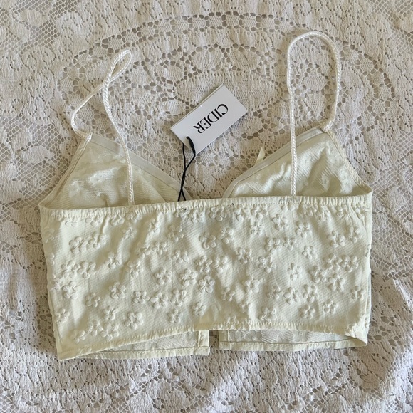 Cider front tie floral tank top NWT - Picture 2 of 3